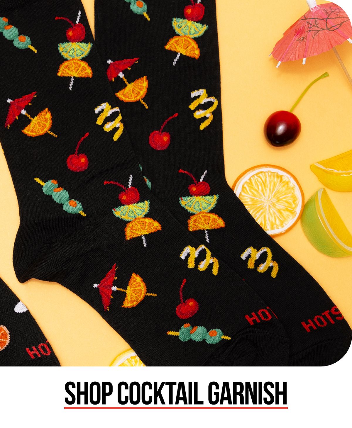 Cocktail garnish socks