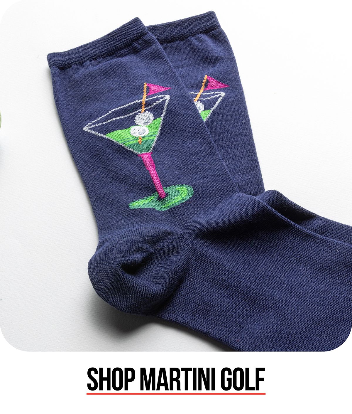 Martini golf socks