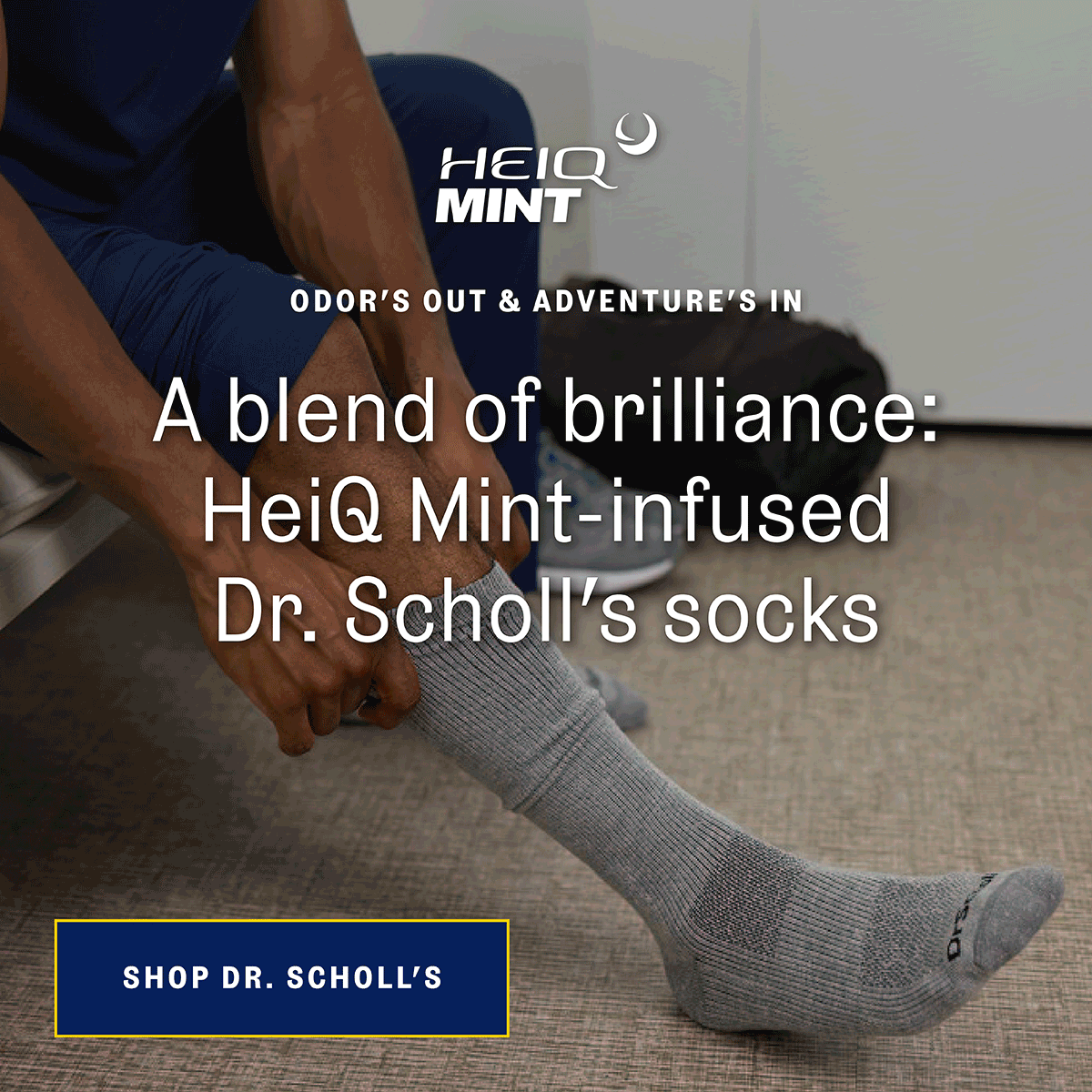 Dr Scholls socks powered by HeiQ Mint
