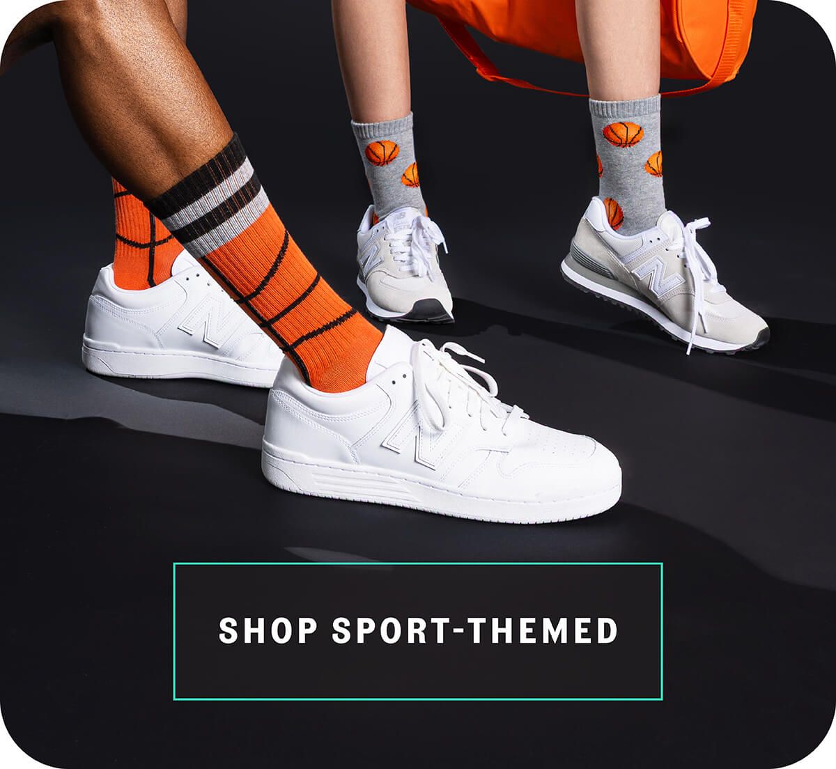 Sports themed novelty socks