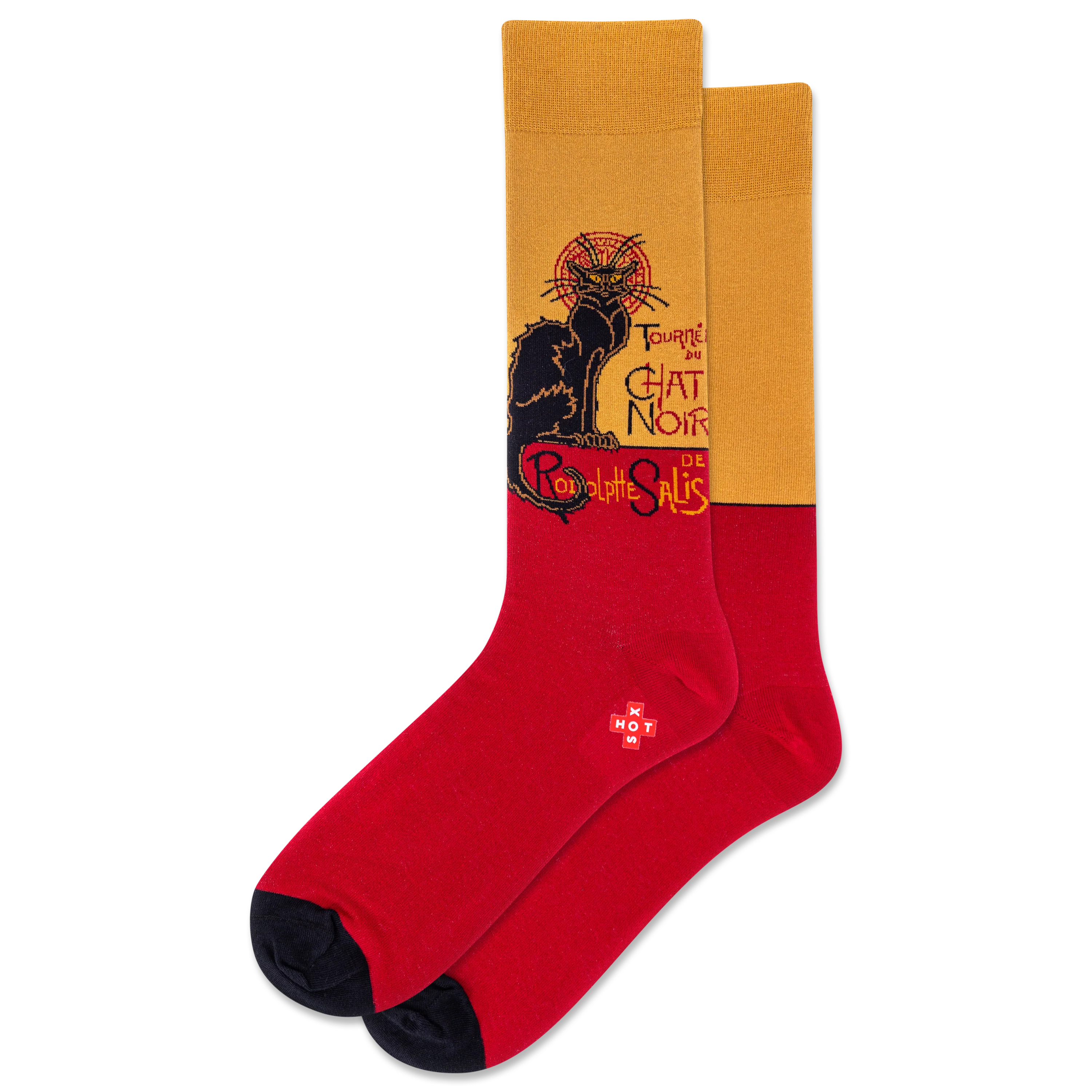 HOTSOX Men's Chat Noir Crew Socks