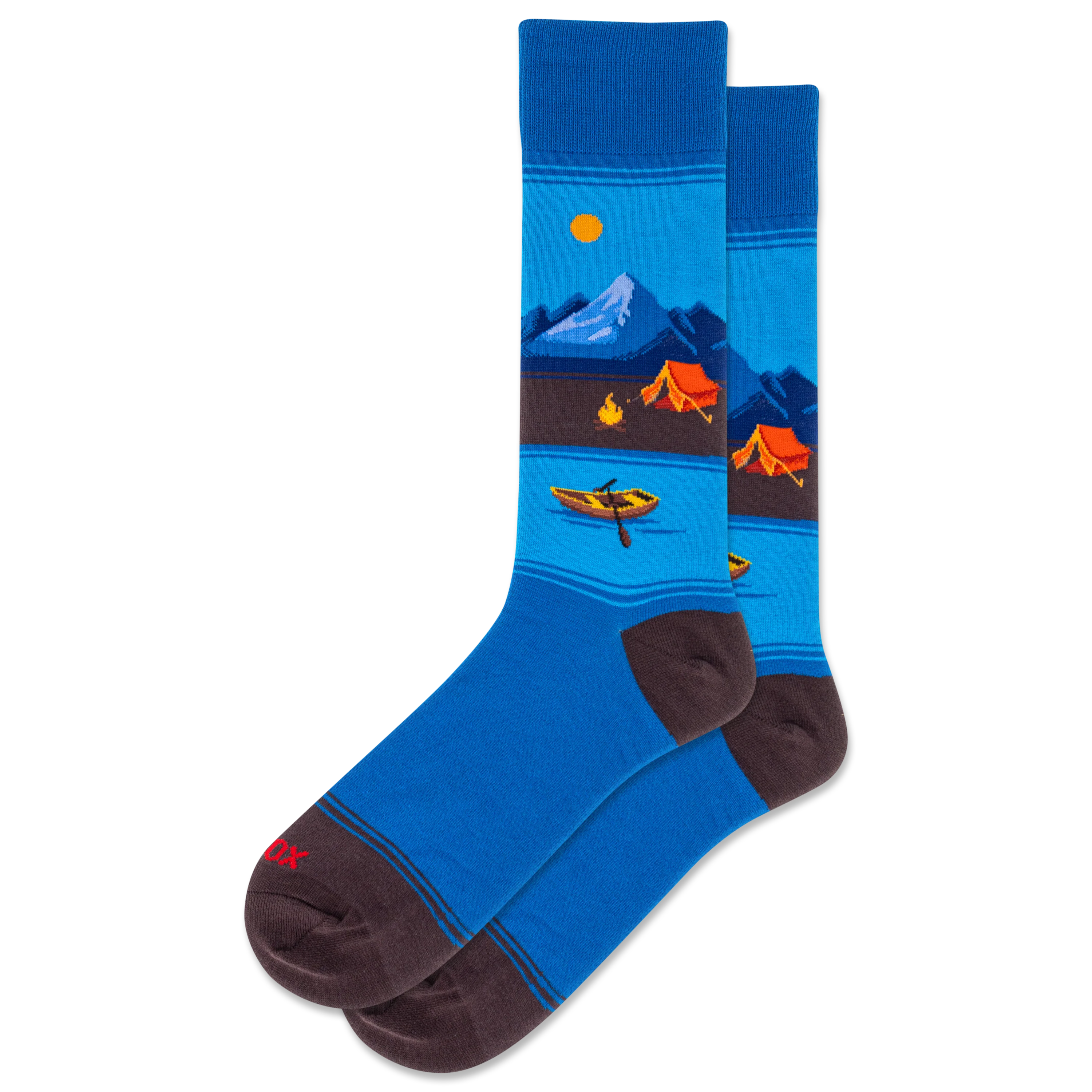 HOTSOX Men's Canoe Scenic Crew Socks