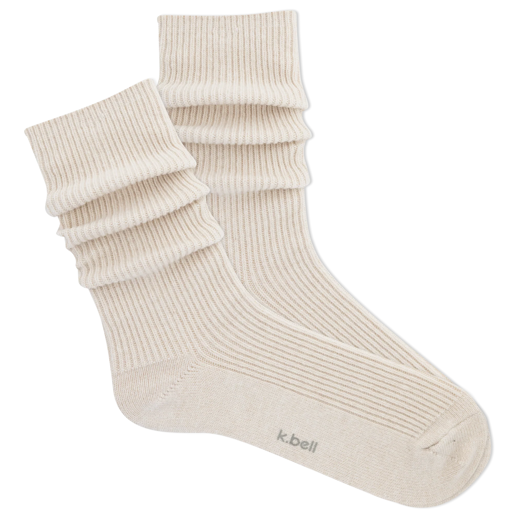 K.Bell Women's Luxe Blend Everyday Slouch Sock - Oat Heather / Women's 4-10