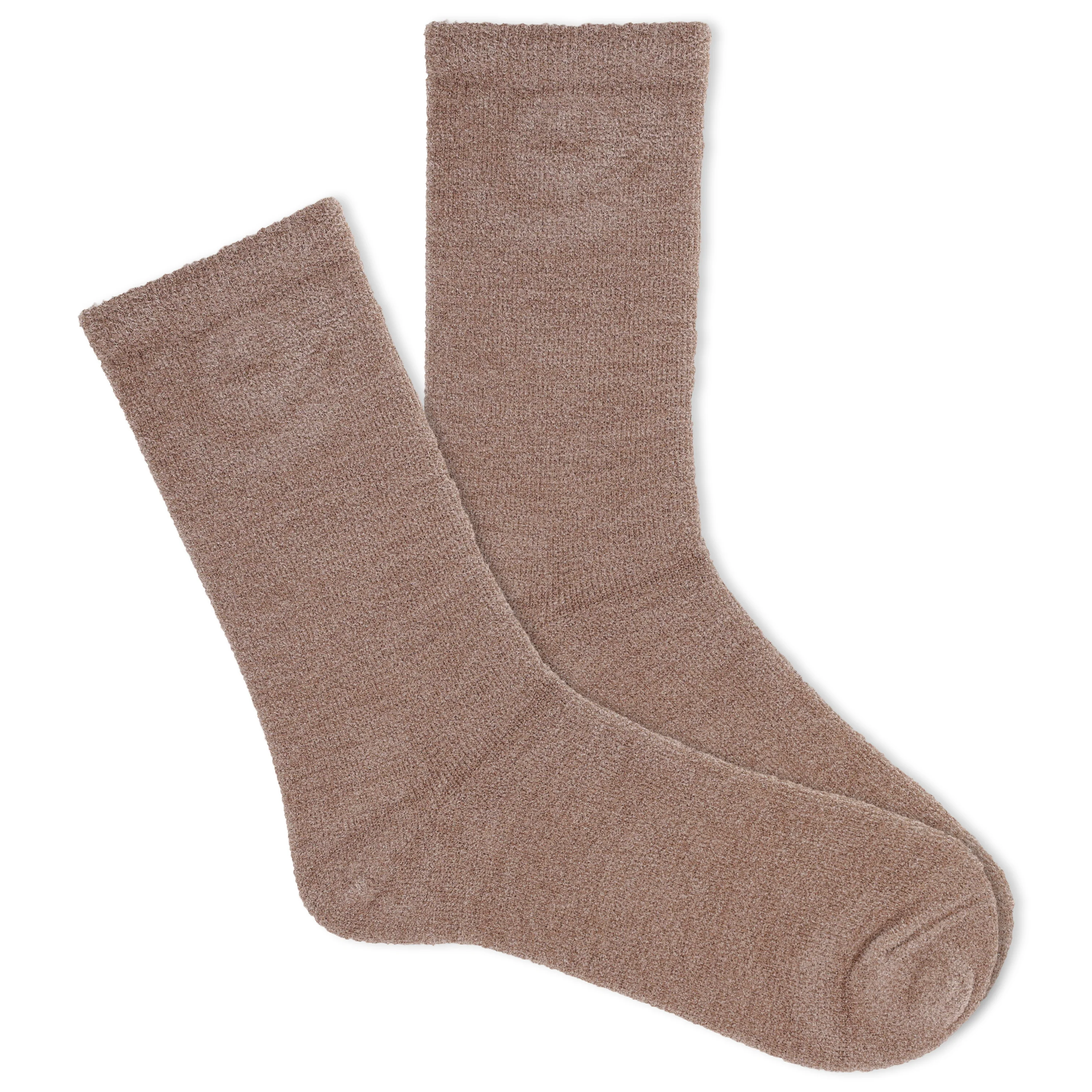 K.Bell Women's Velvet Crew Socks - Dune / Women's 4-10