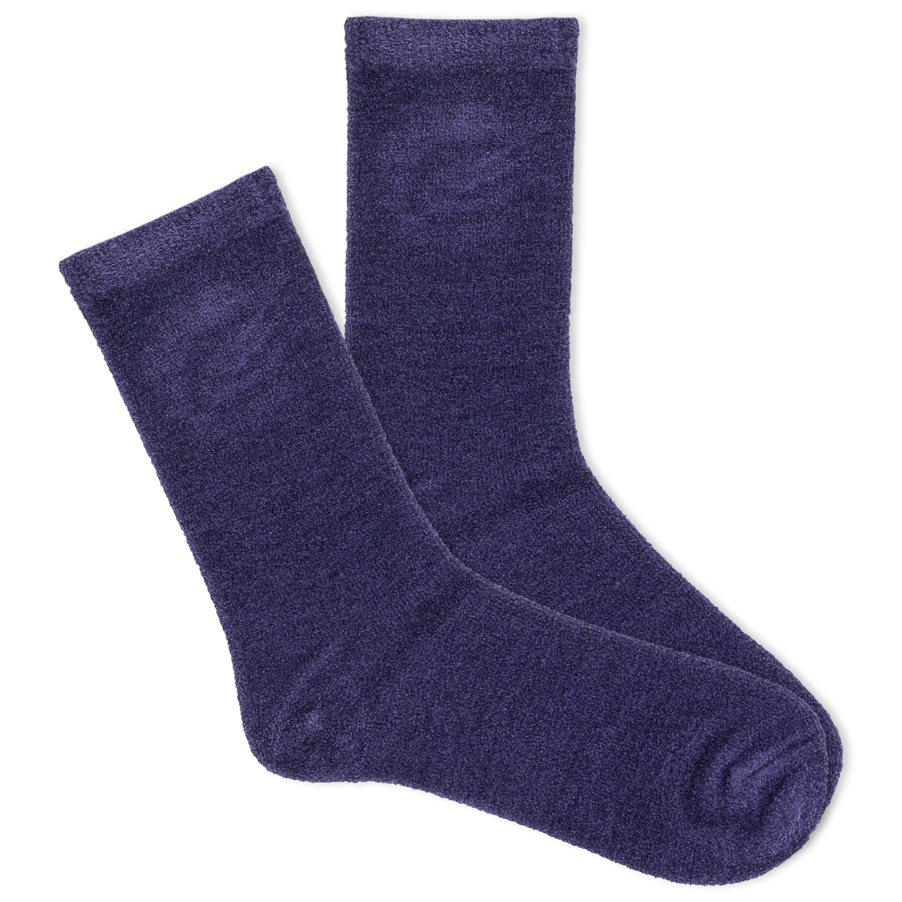K.Bell Women's Velvet Crew Socks - Navy / Women's 4-10