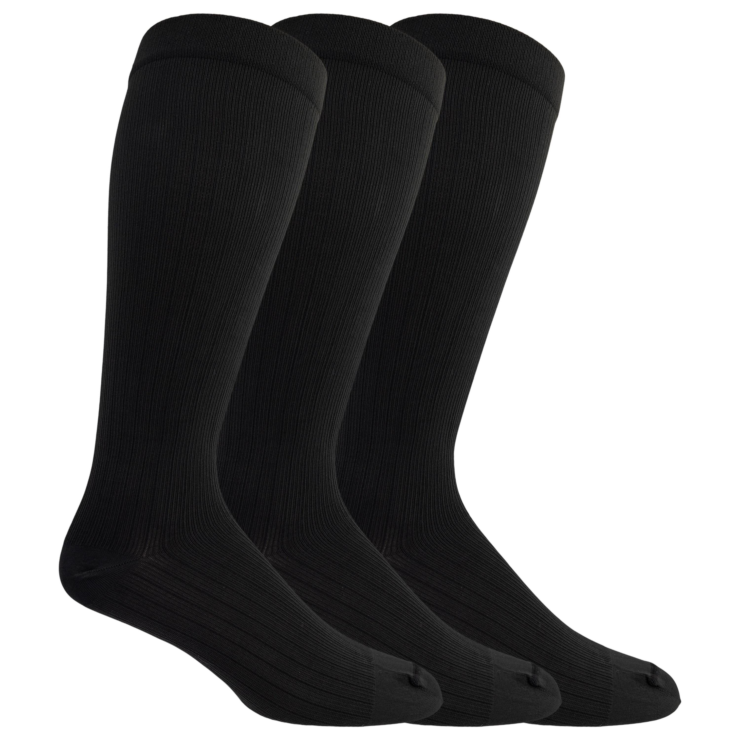 Dr. Scholl's Men's Graduated Compression Over the Calf Socks 3 Pair - Made in the USA