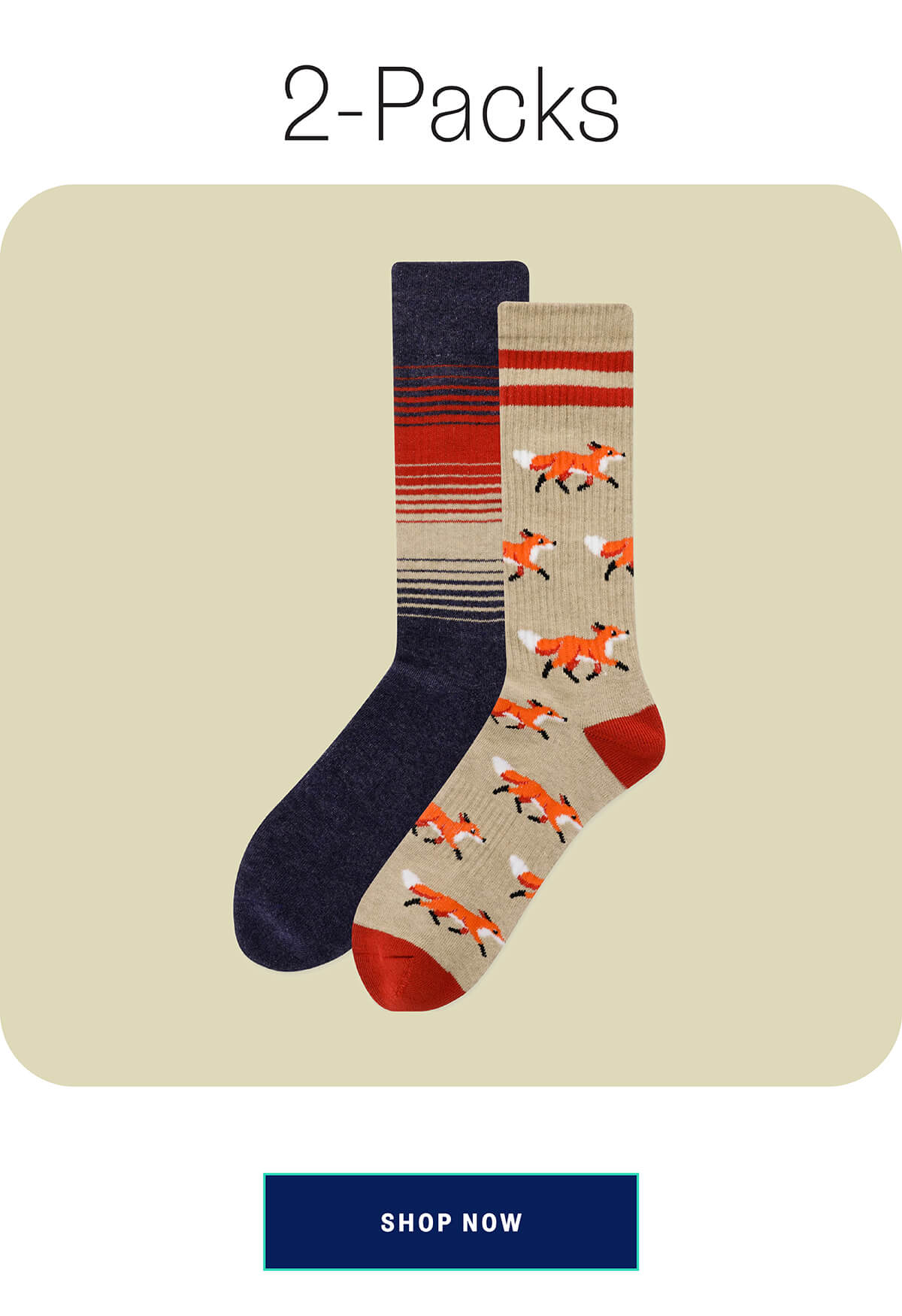 Shop two pair sock packs