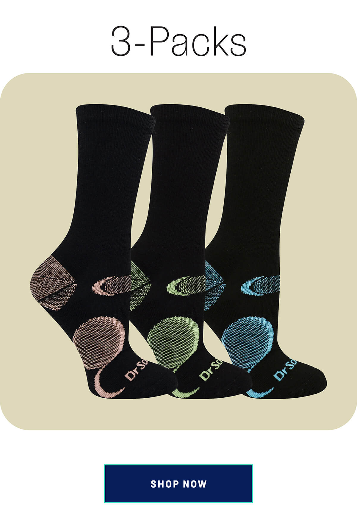 Shop three pair sock packs