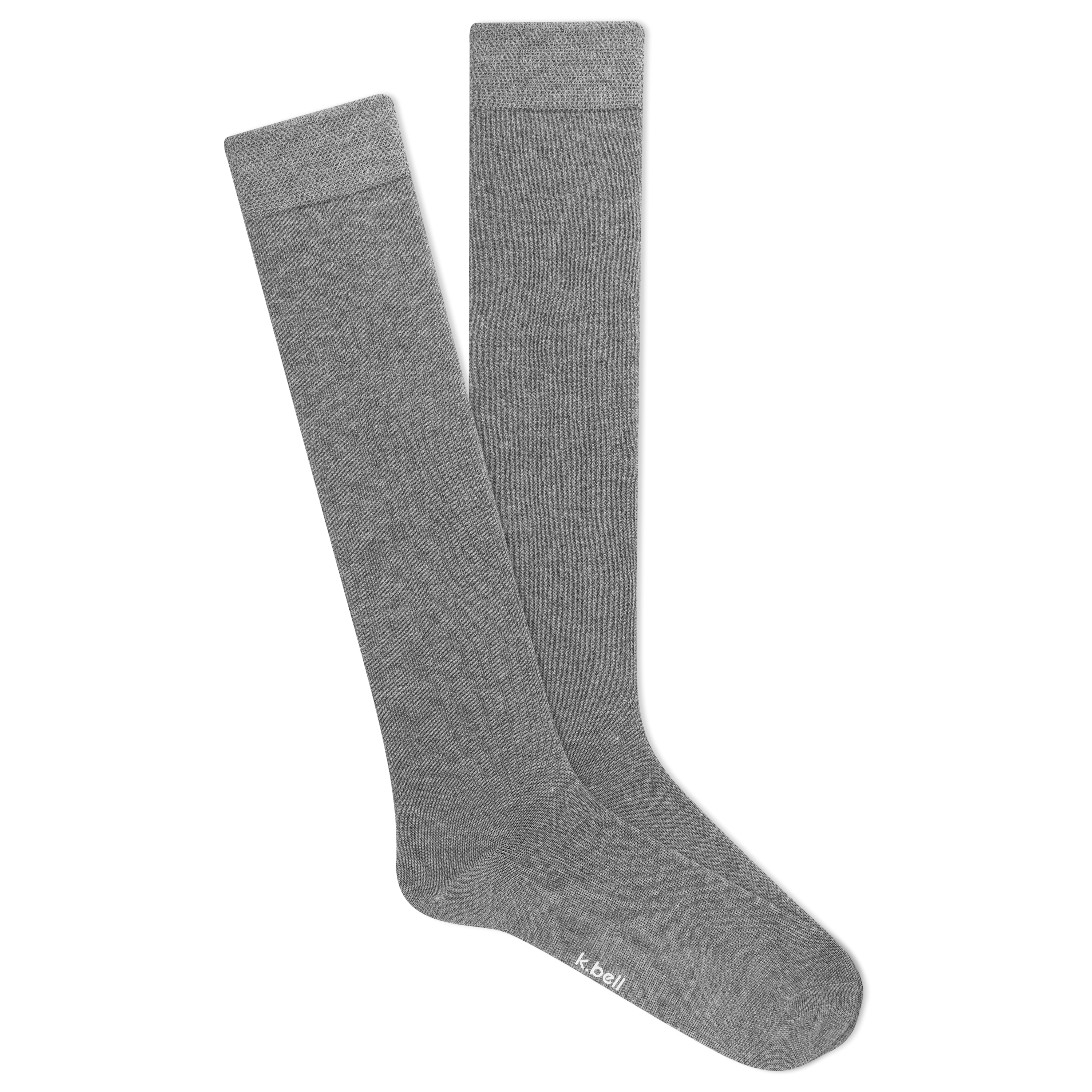 K.Bell Women's Modal Knee High Socks with Comfort Top - Charcoal Heather / Women's 4-10