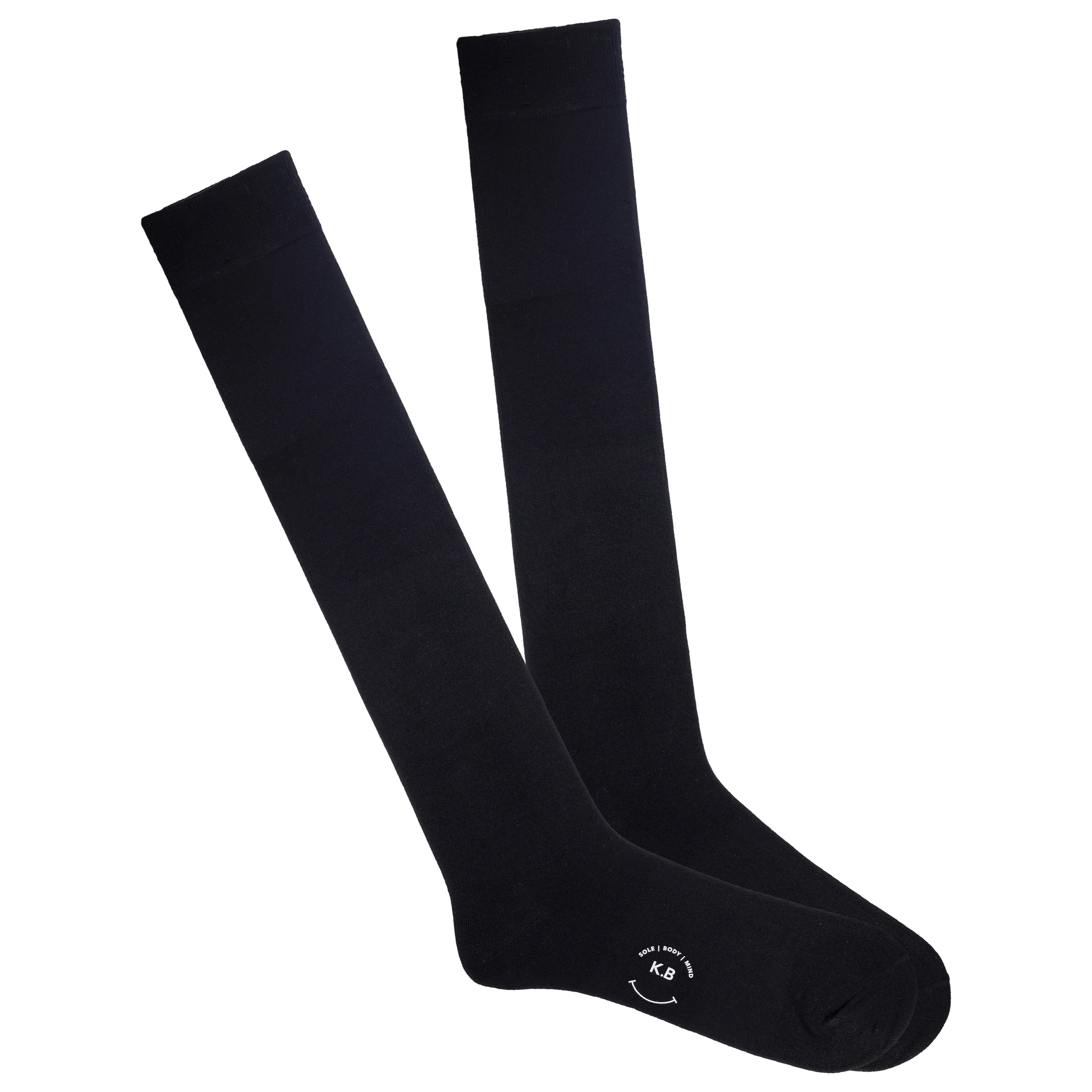 K.Bell Women's Modal Knee High Socks with Comfort Top - Black / Women's 4-10