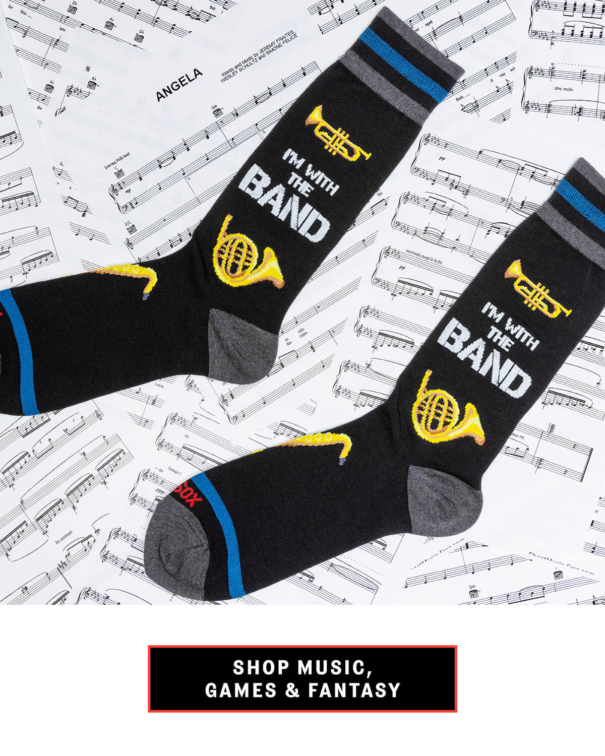 Shop music games and fantasy socks
