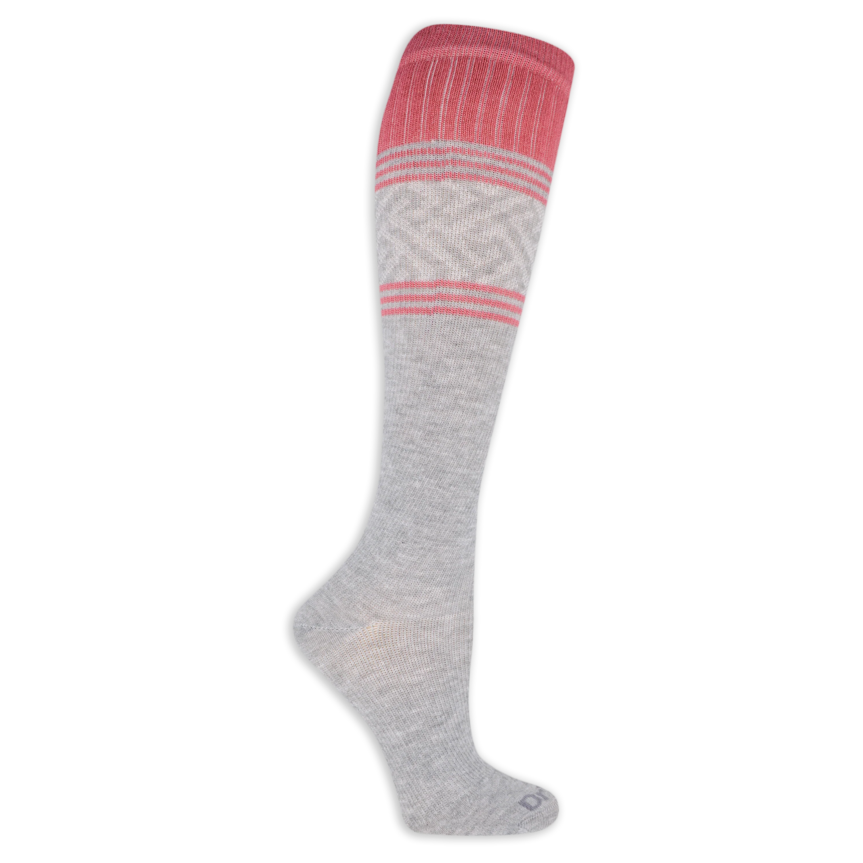 Dr. Scholl's Women's Graduated Compression Geometric Stripe Pattern Knee High Socks 1 Pair Pack - Light Compression, Sophisticated Style