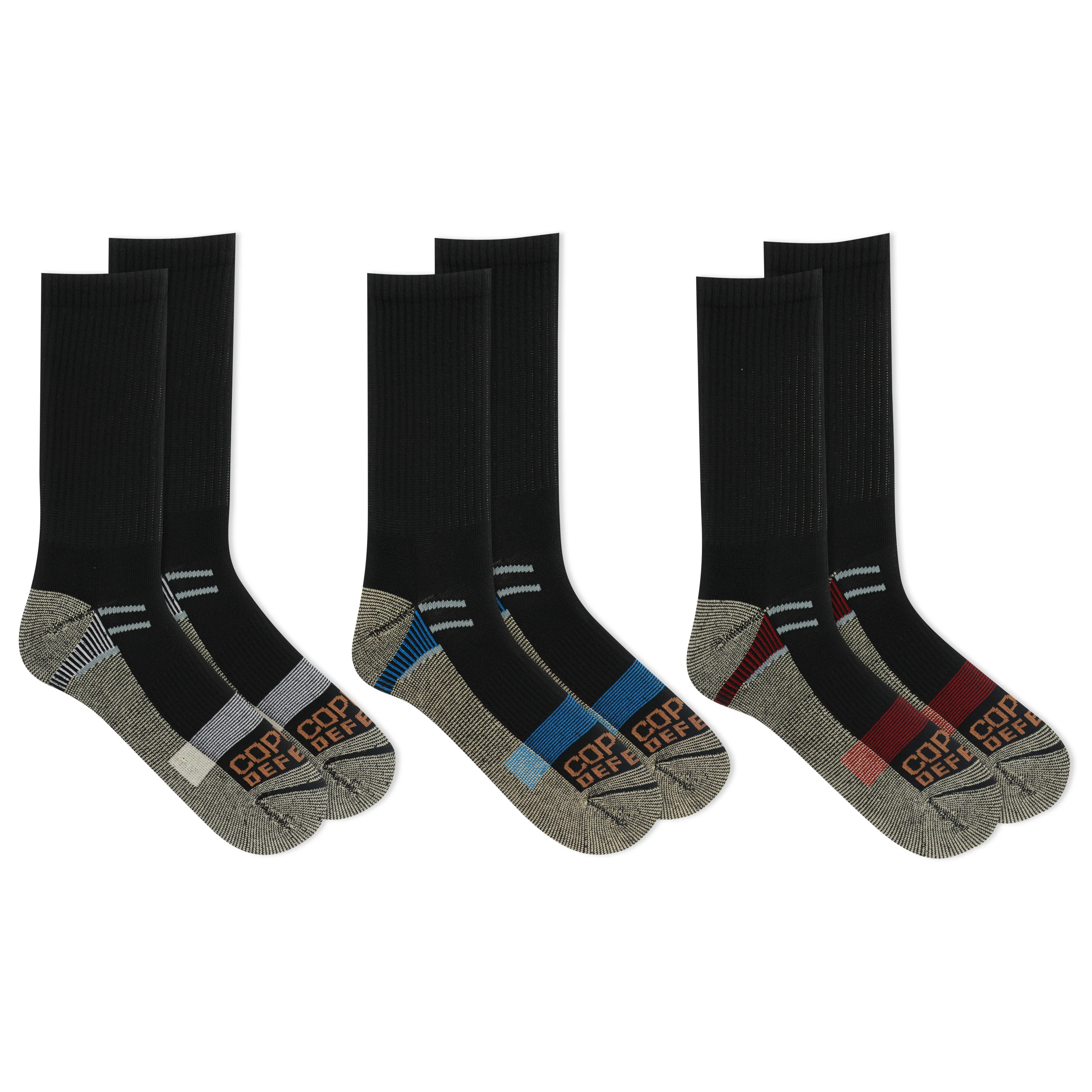 Copper Defense Active Crew Socks 3 Pair Pack