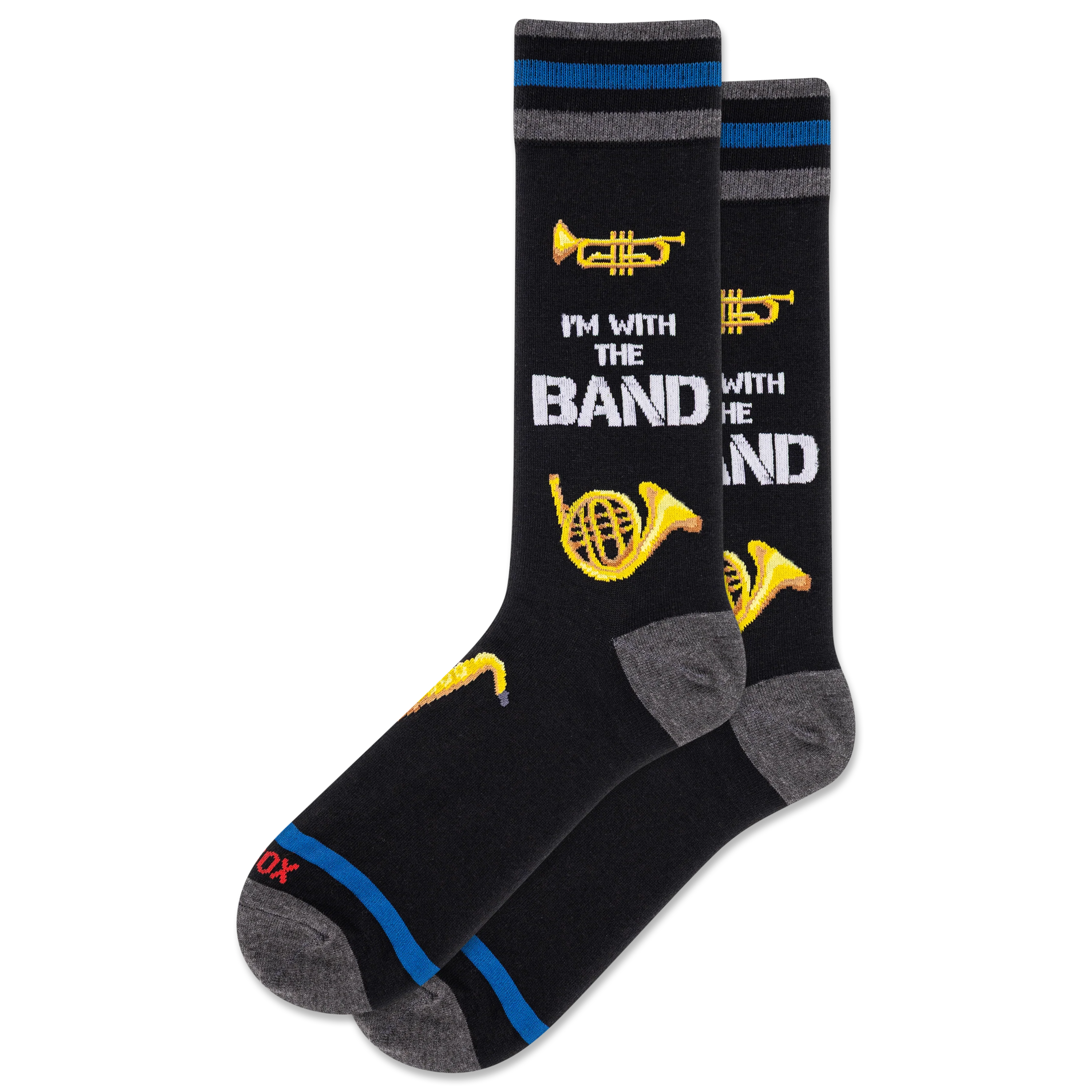 HOTSOX Men's I'm With The Band Crew Socks