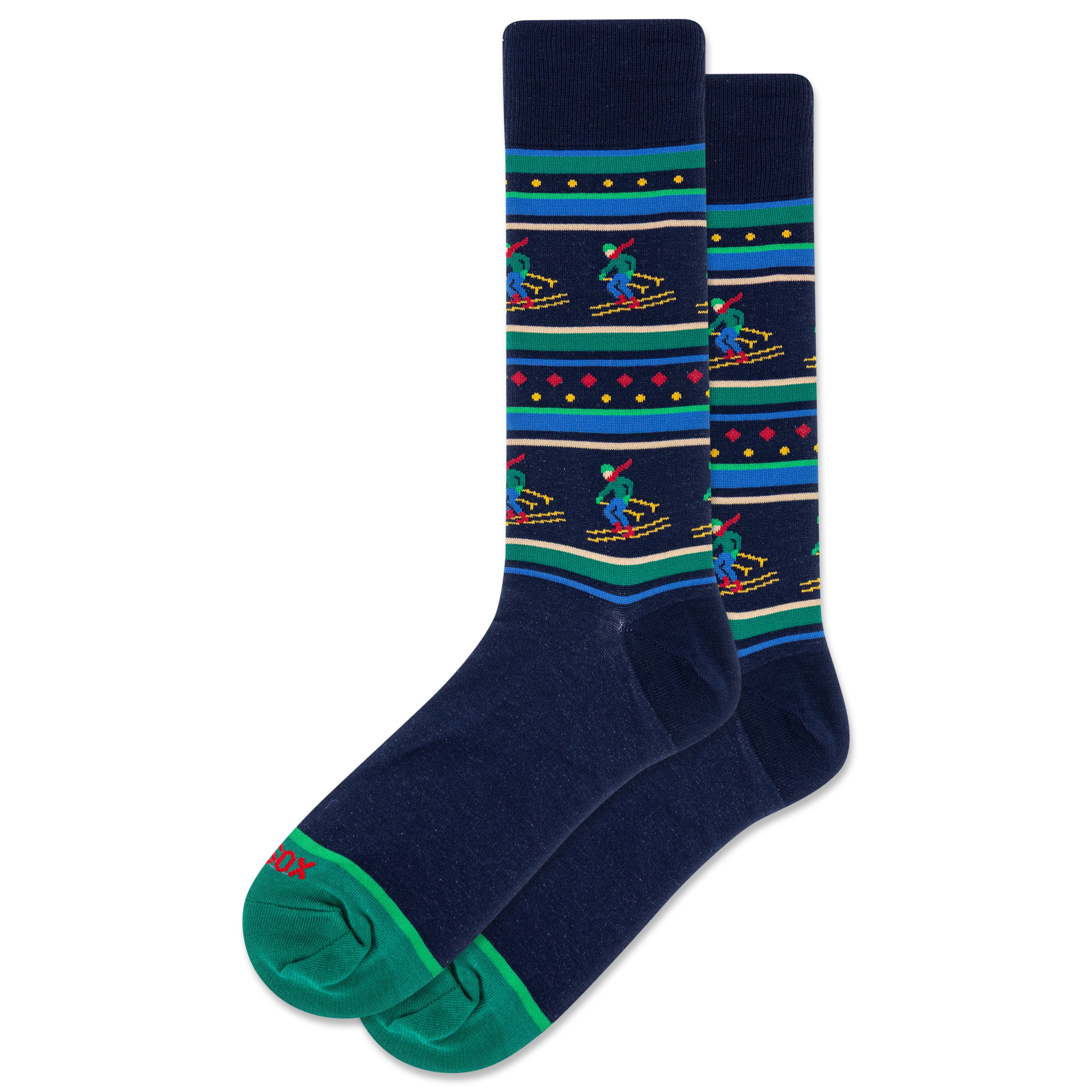 HOTSOX Men's Ski Fairisle Crew Socks