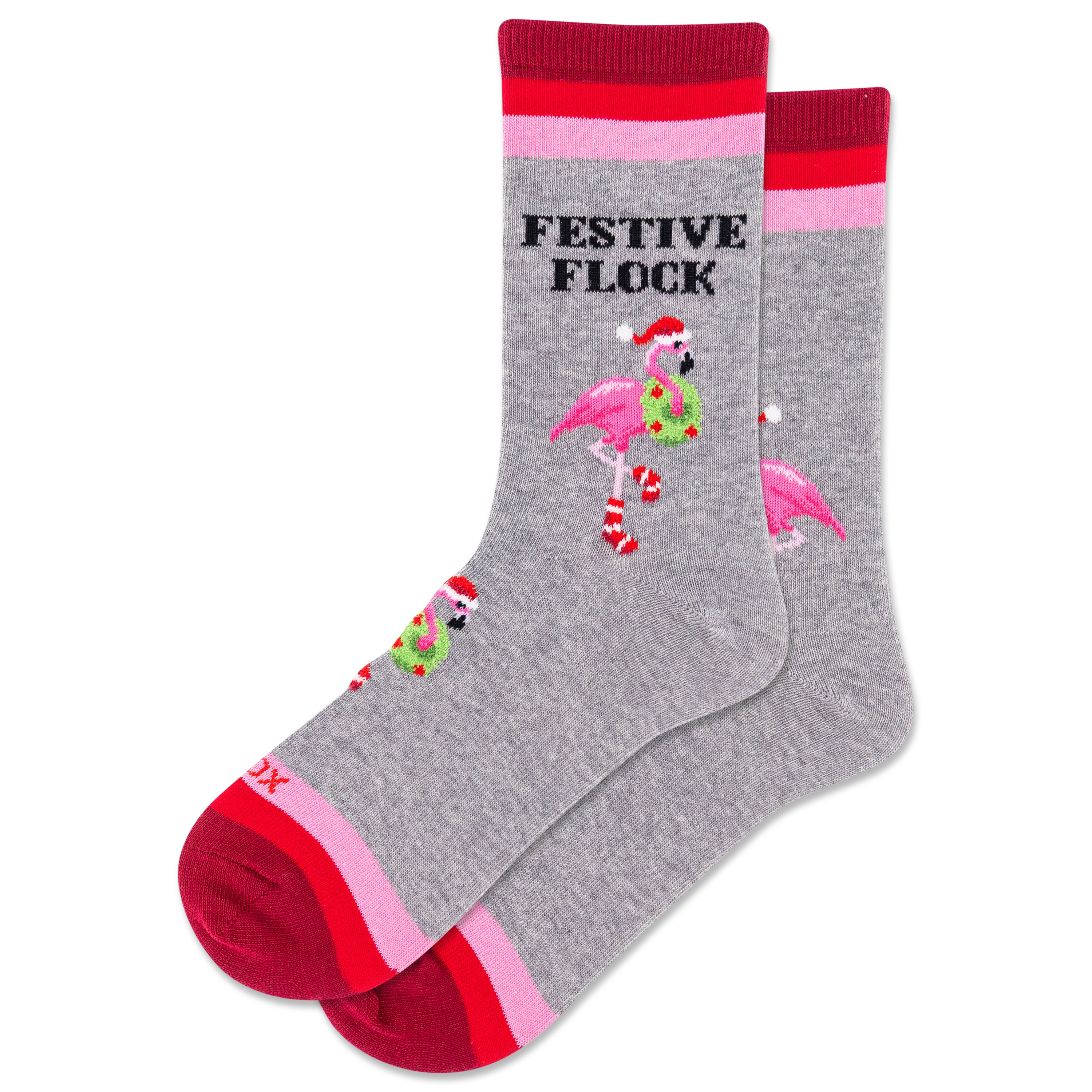 HOTSOX Women's Fuzzy Festive Flock Crew Socks