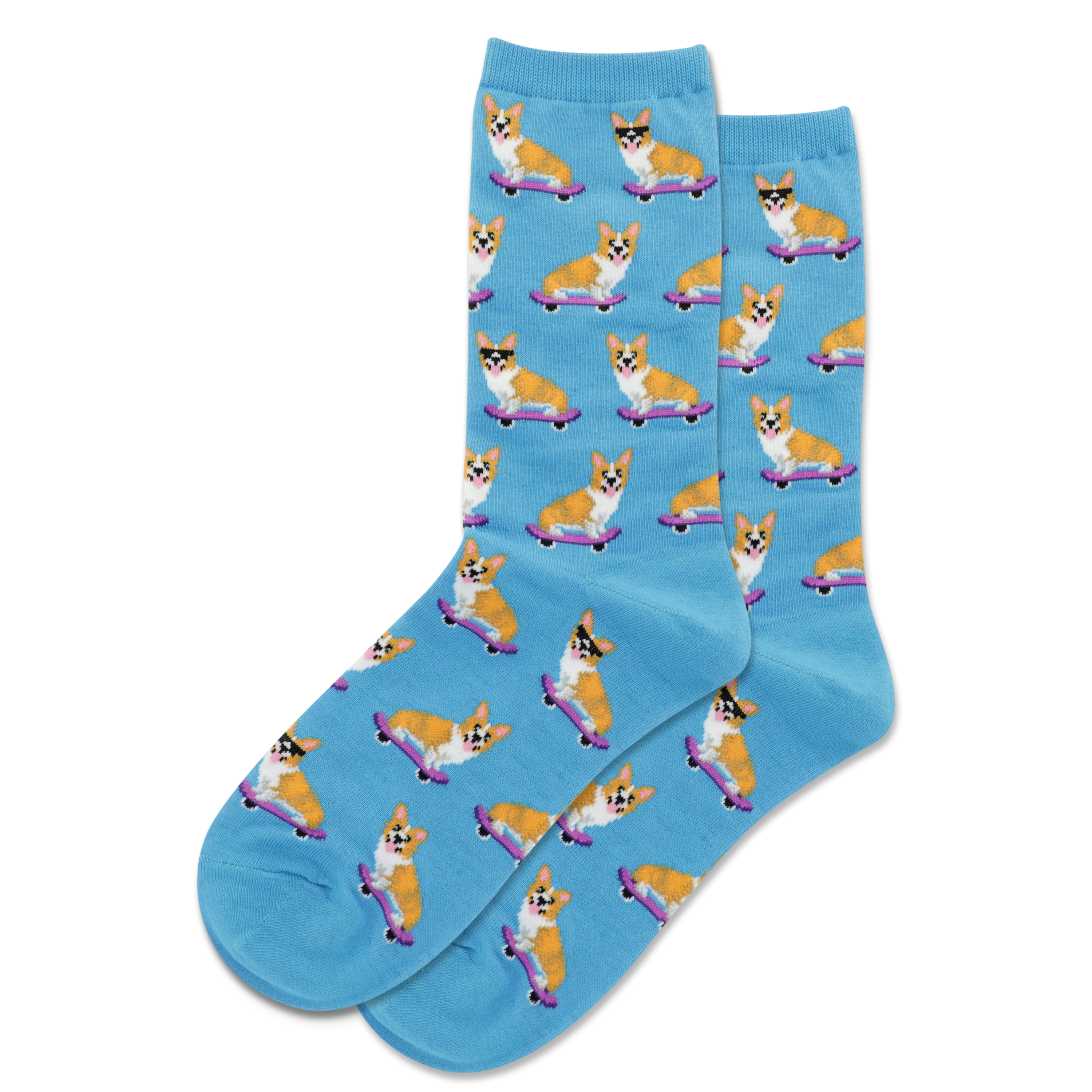 HOTSOX Women's Skateboarding Corgi Crew Socks