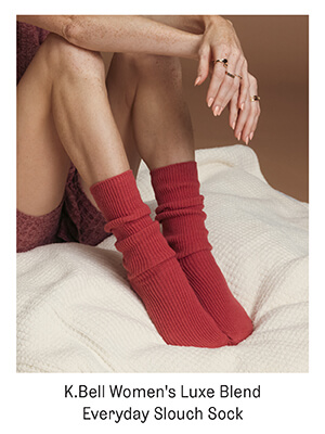 K.Bell Women's Luxe Blend Everyday Slouch Sock