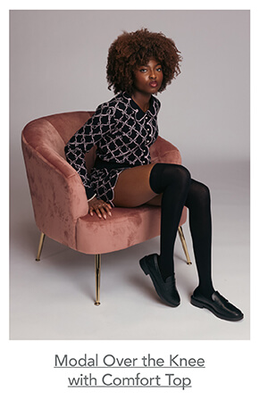 K.Bell Women's Modal Over The Knee with Comfort Top
