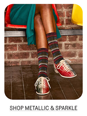 Shop metallic and sparkle socks