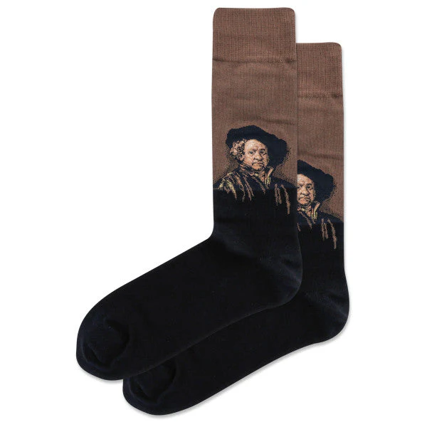 Image of HOTSOX Men's Rembrandt Self Portrait Crew Socks