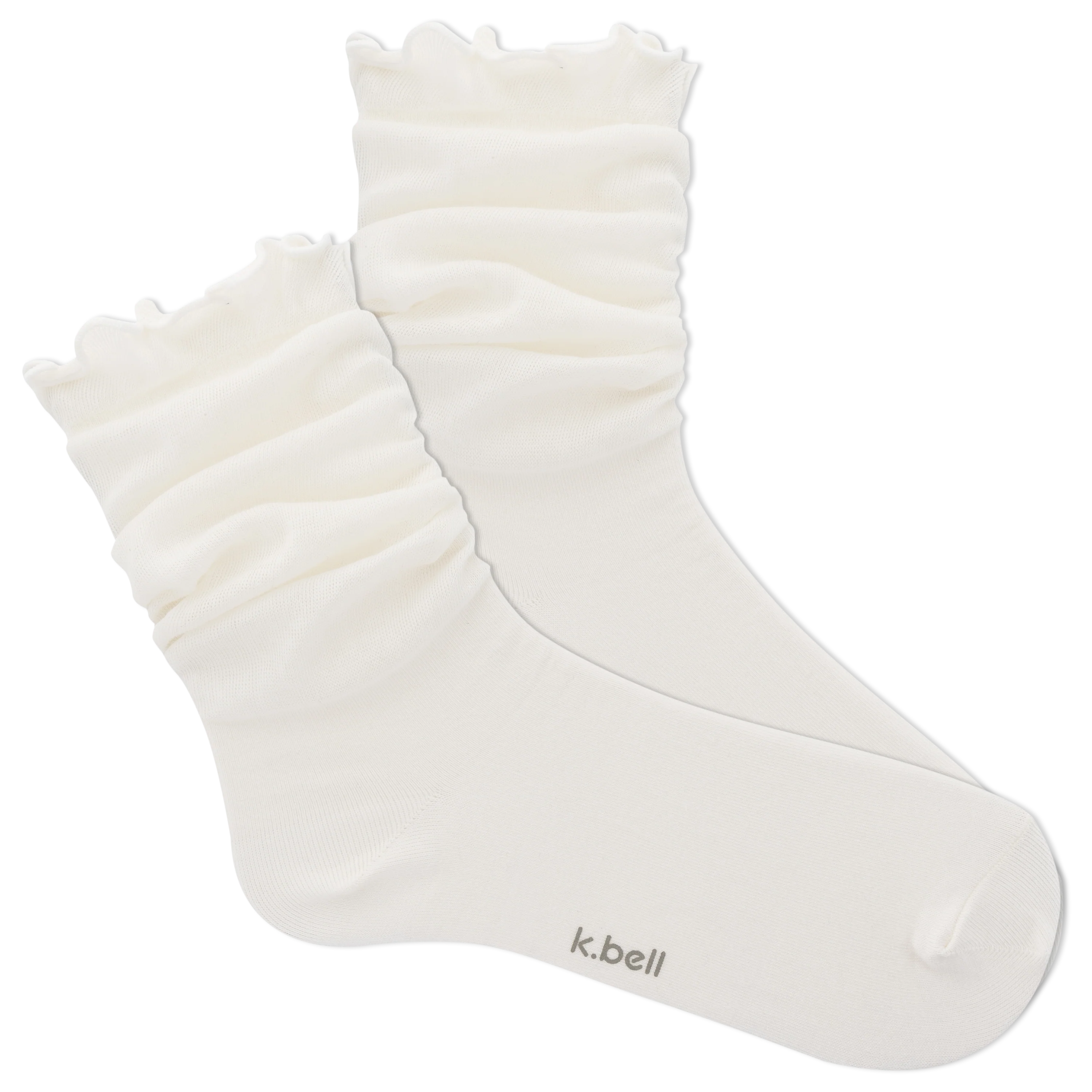 Image of K.Bell Women's Lettuce Edge Slouch Crew Socks
