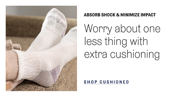 Shop socks with cushioning