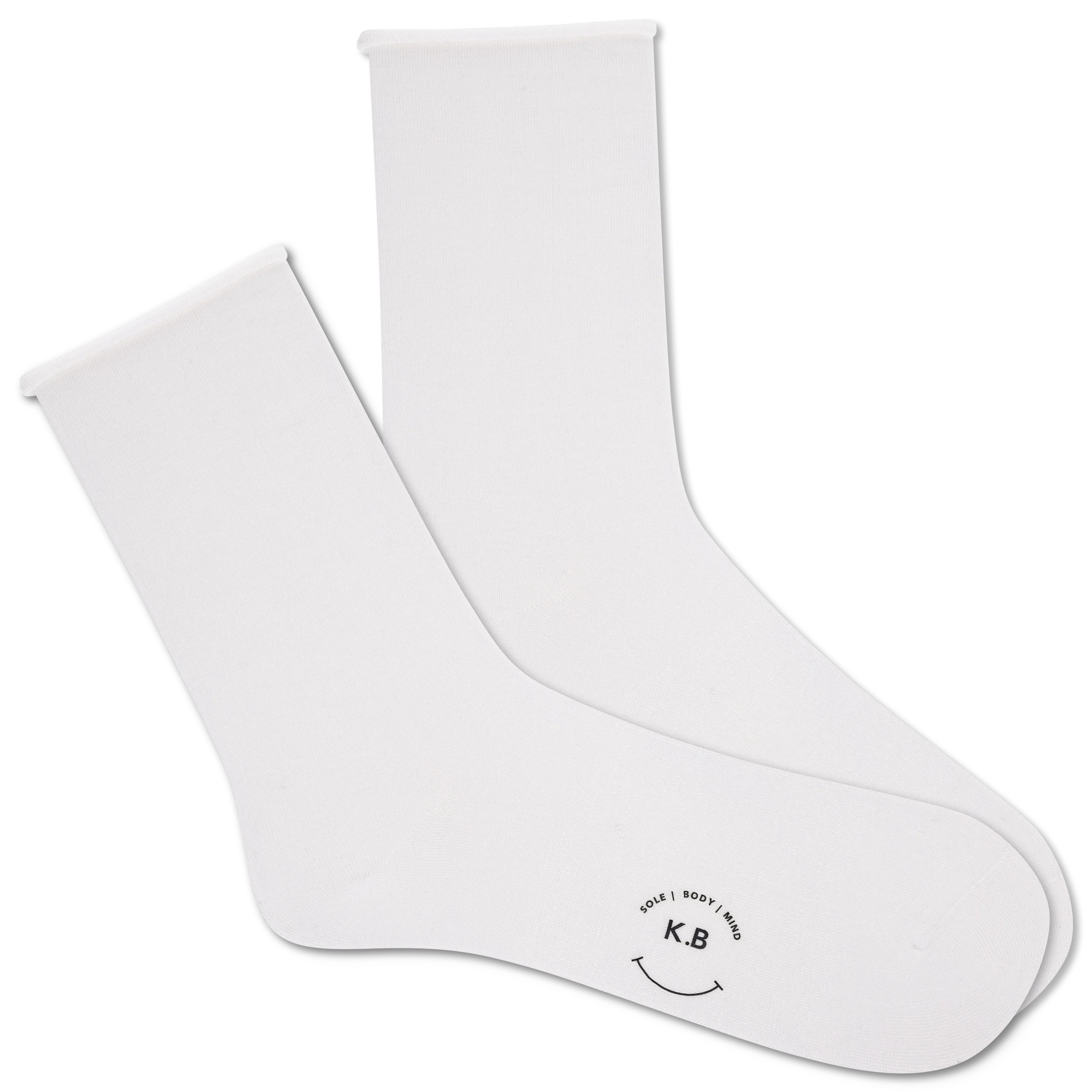 Image of K.Bell Women's Solid Modal Roll Top Crew Socks