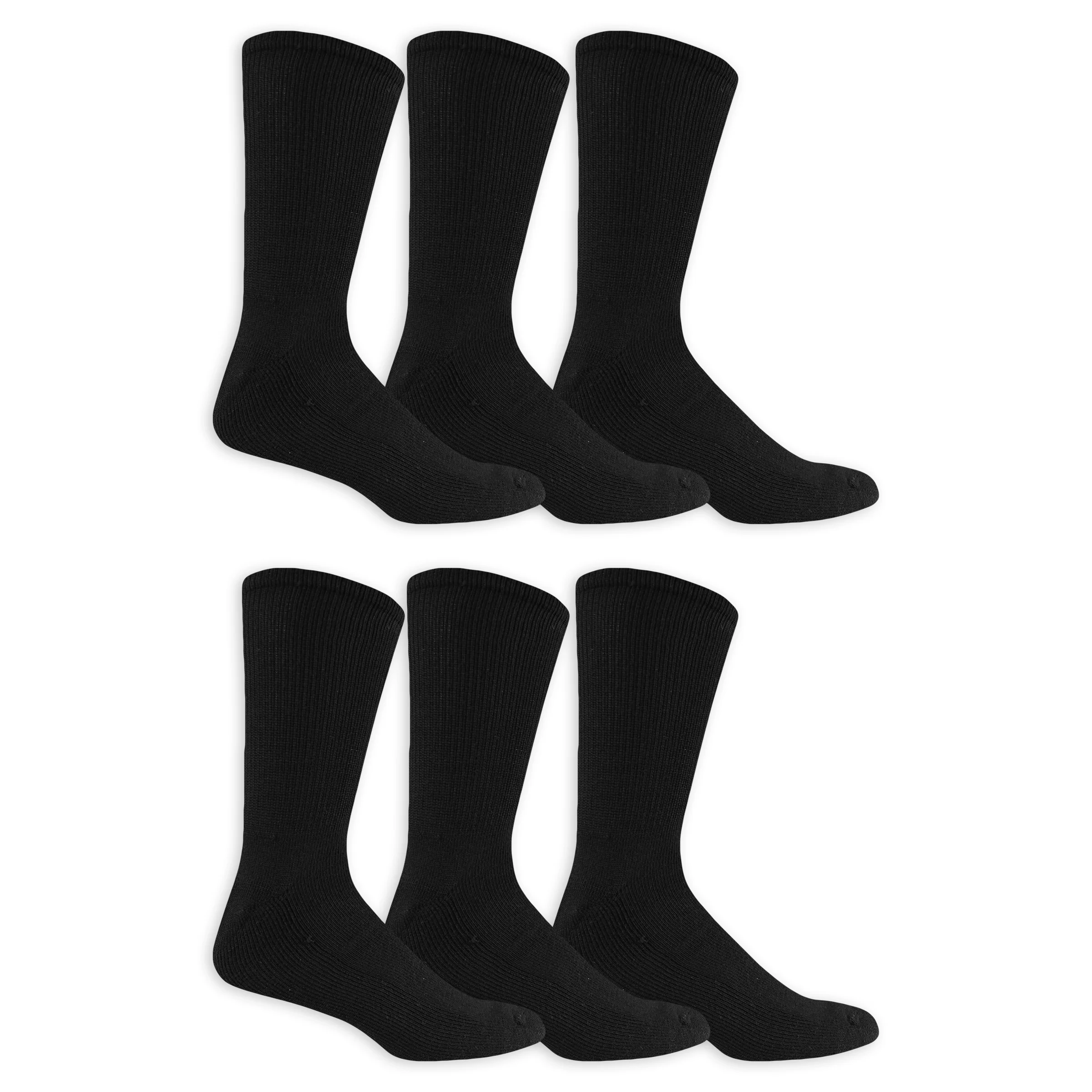 Image of Dr. Scholl's Men's Diabetes & Circulatory Crew Socks 6 Pair Pack - Non-binding, Cushioned Comfort