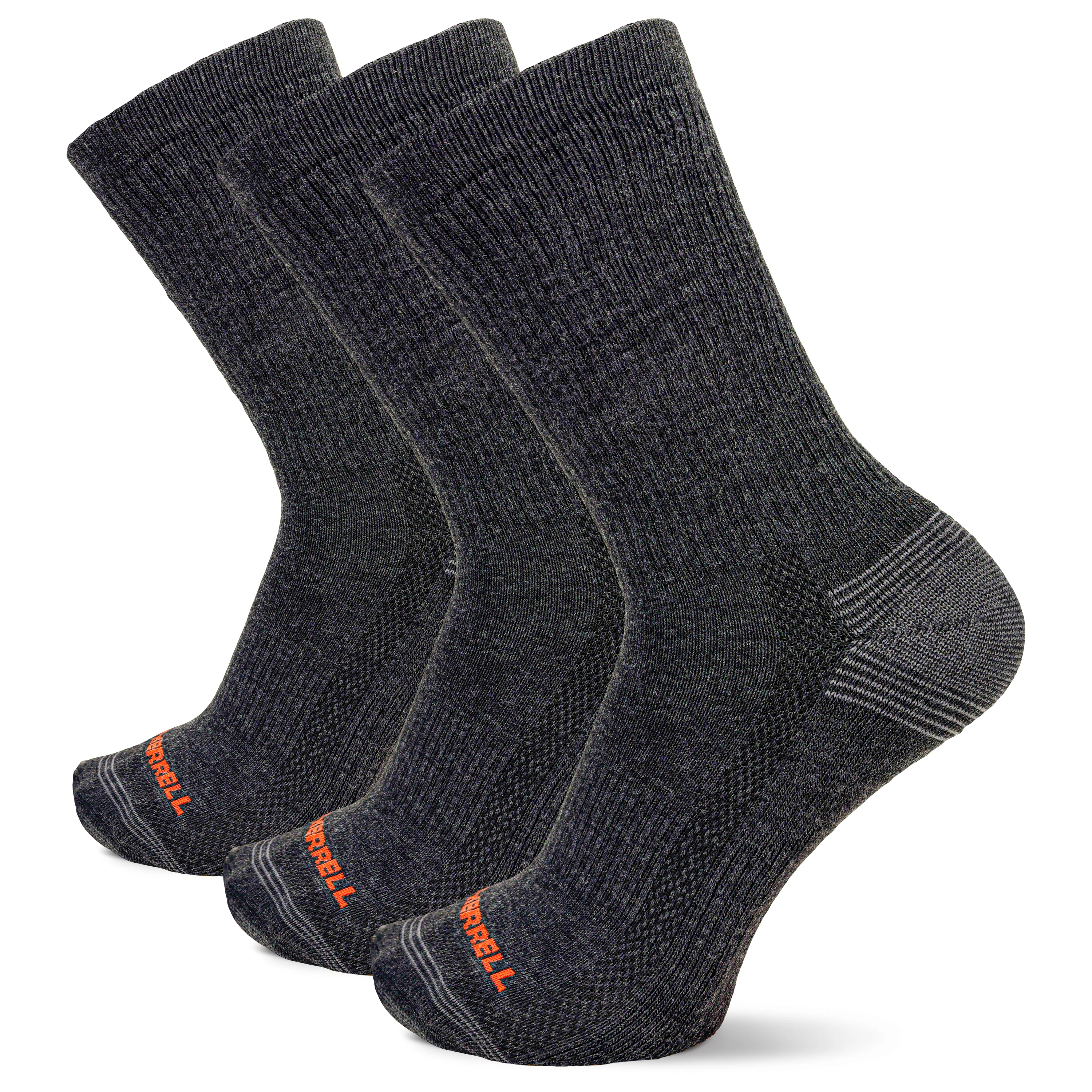 Image of Merrell Repreve® Cushioned Hiker Crew Socks 3 Pair