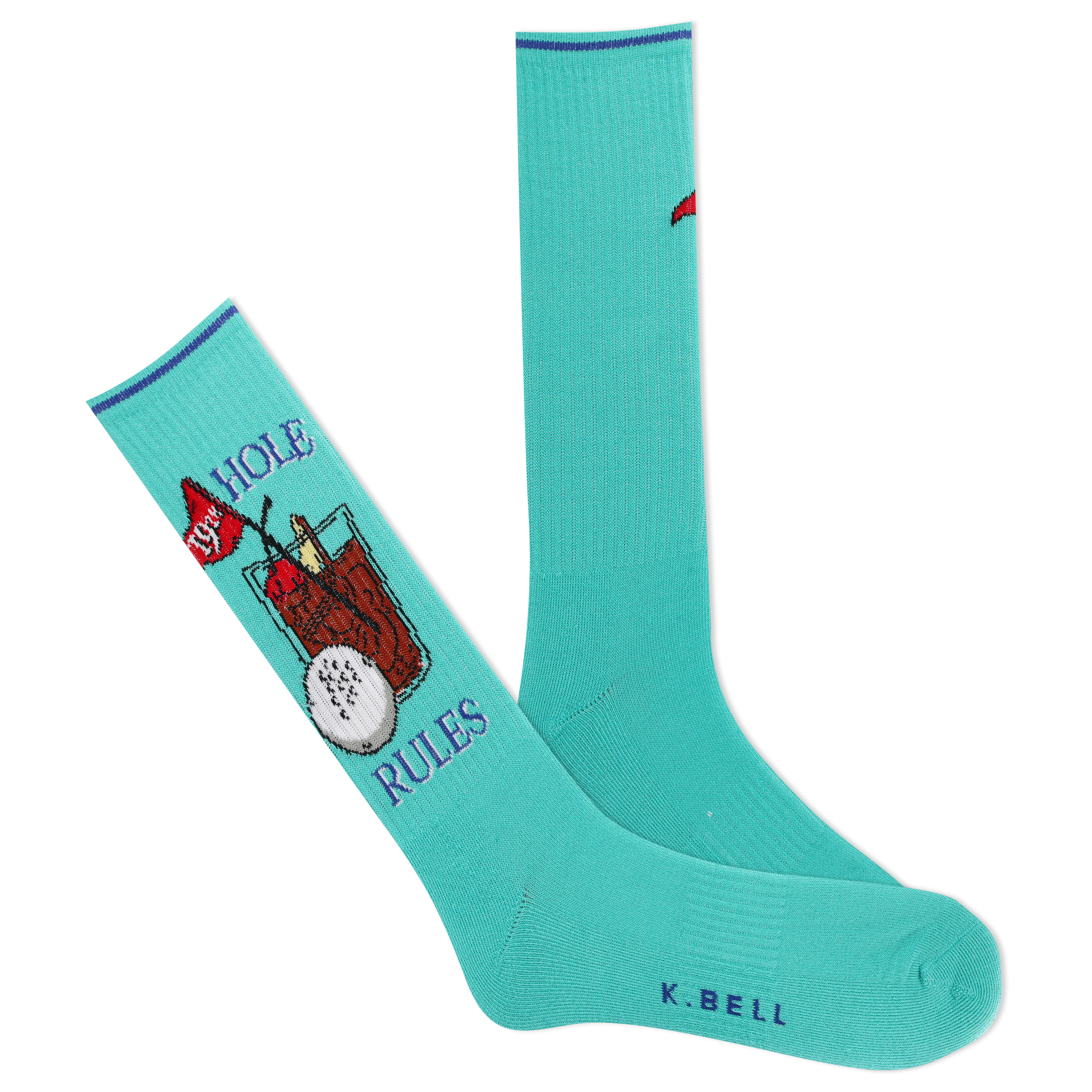 Image of K.Bell Men's Active 19th Hole Rules Golf Crew Socks