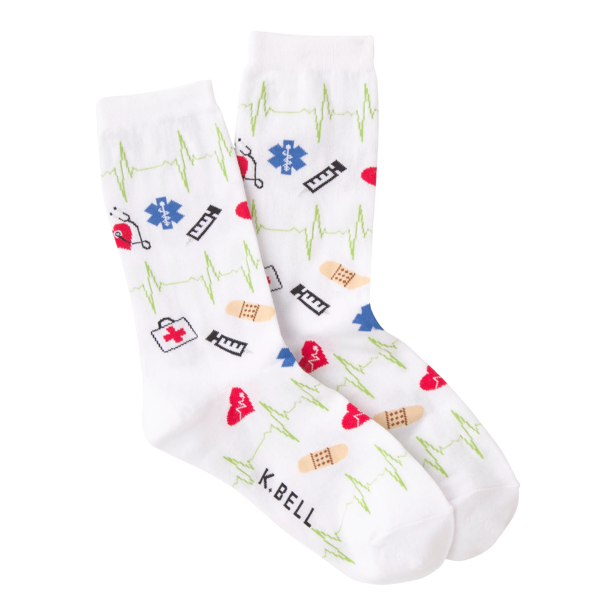 Image of K.Bell Women's Medical Supplies Crew Socks