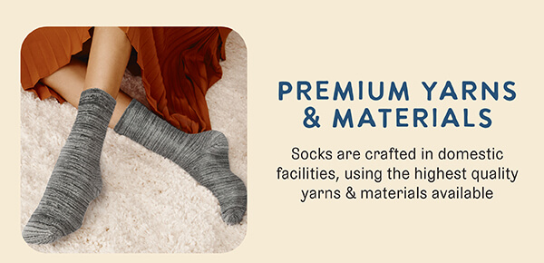 Made with premium yarns and materials