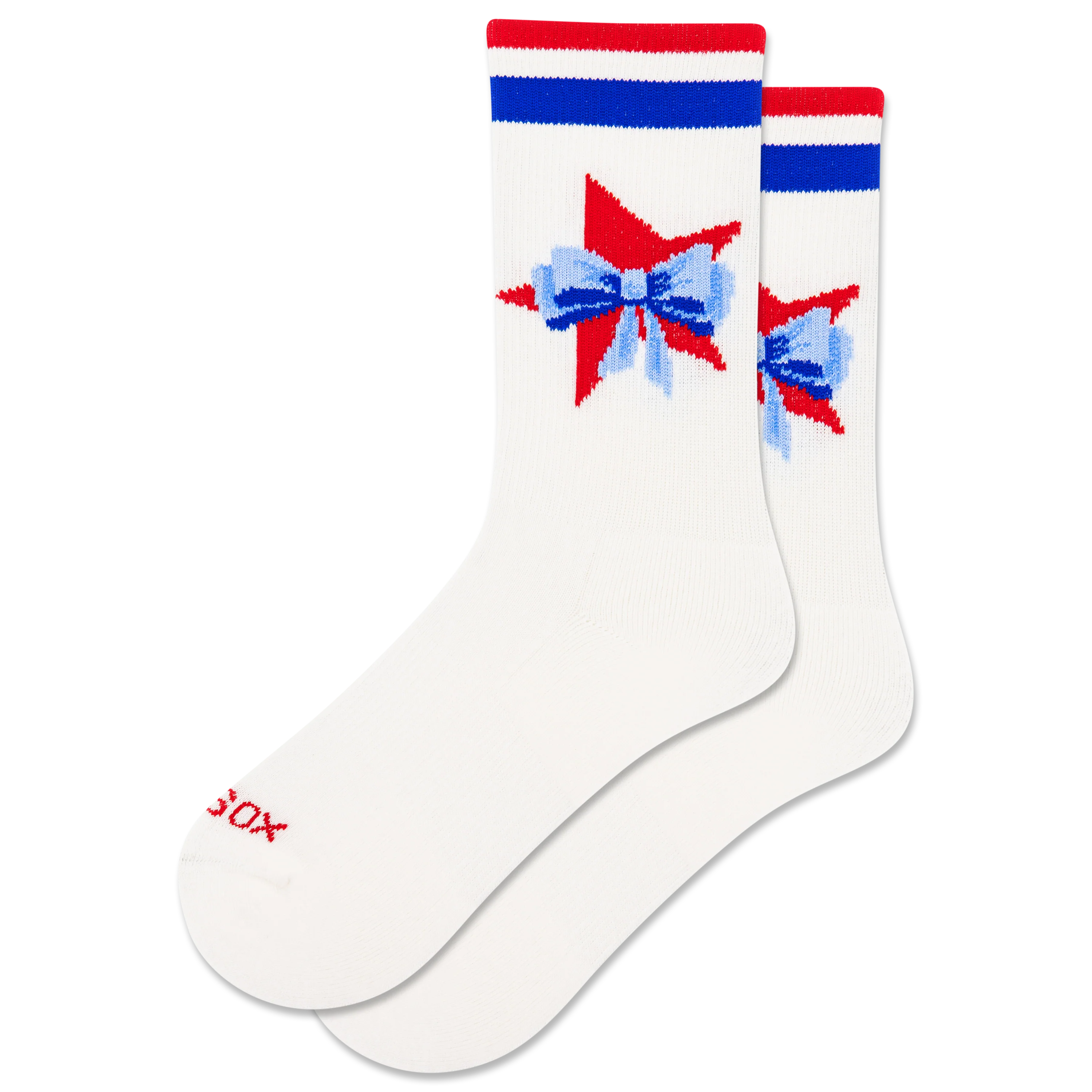 Image of HOTSOX Women's Bow And Star Active Crew - Made in the U.S.A.