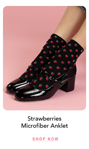 K.Bell Women's Strawberries Microfiber Anklet
