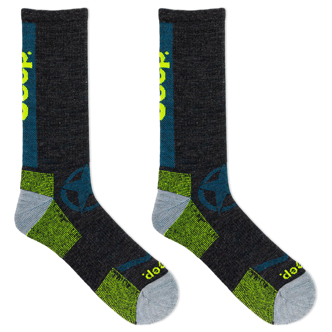 Image of Jeep® Men's Wool Logo Crew Socks - Breathable Comfort