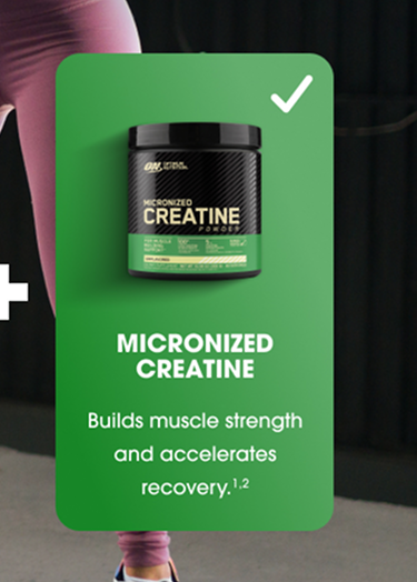 Micronized Creatine builds muscle strength and accelerates recovery