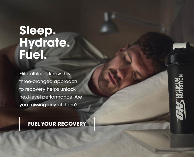 Sleep. Hydrate. Fuel. – Elite athletes know this three-pronged approach to recovery helps unlock next-level performance. Are you missing any of them? Fuel Your Recovery.