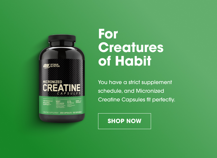 For creatures of habit, Micronized Creatine Capsules fit strict schedules perfectly