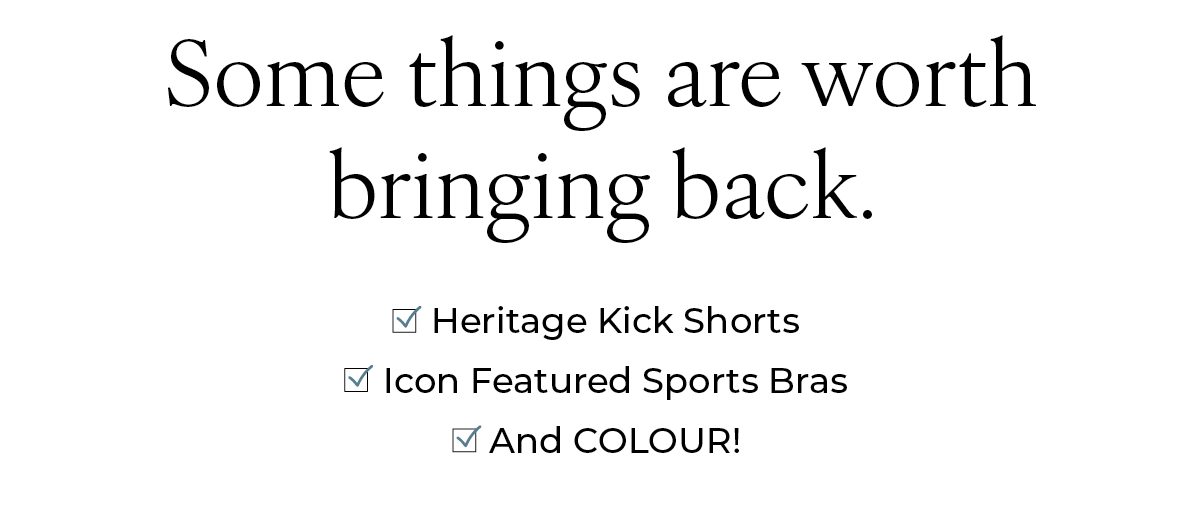 Some things are worth bringing back.