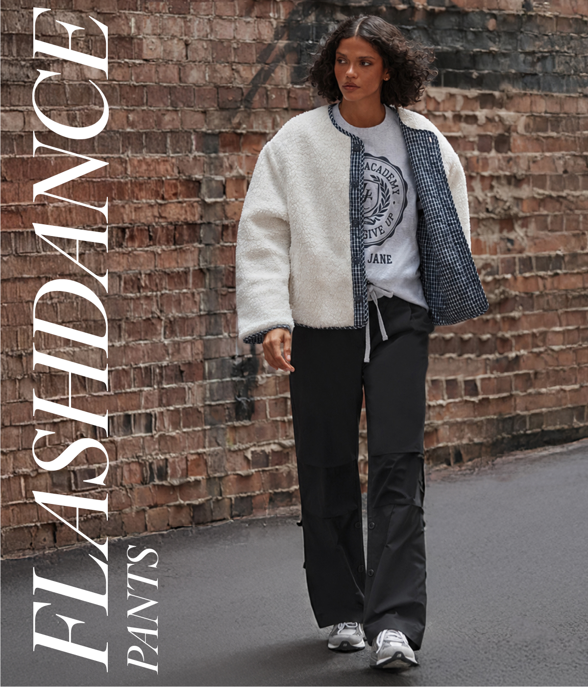 Woman wearing Flashdance Pants