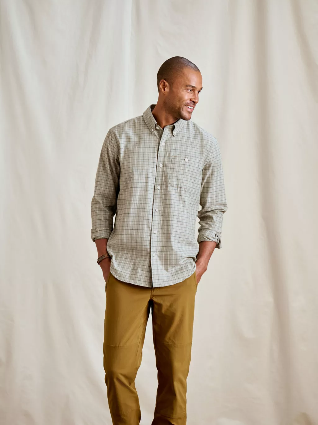 Men's Country Twill Long-Sleeve Button-Down Shirt