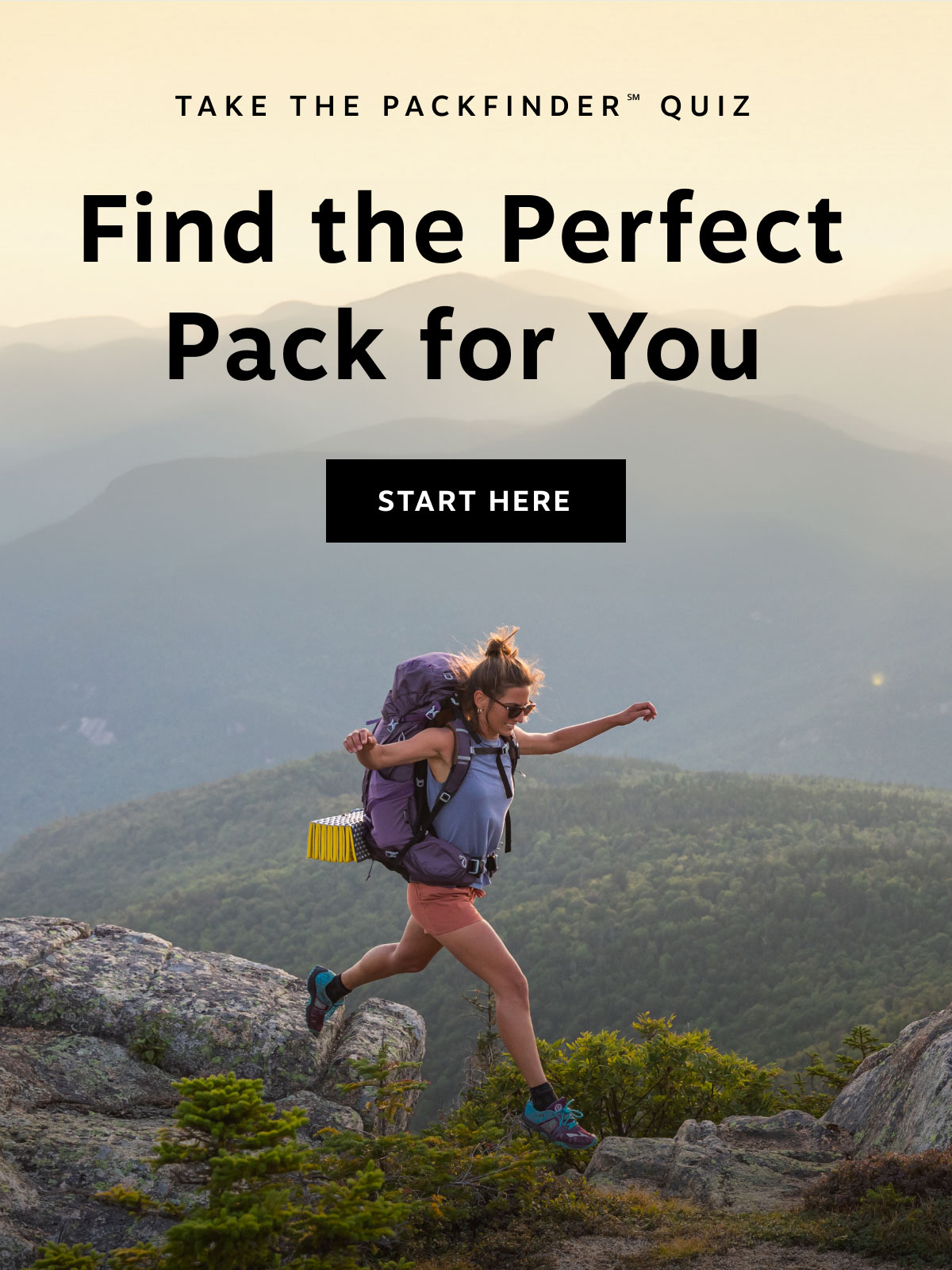 Take the Packfinder quiz to discover your perfect pack. | Start Here