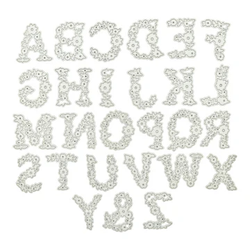 Floral Alphabet - Steel Cutting Die Set