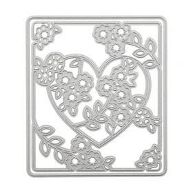 Floral Heart Panel - Steel Cutting Die