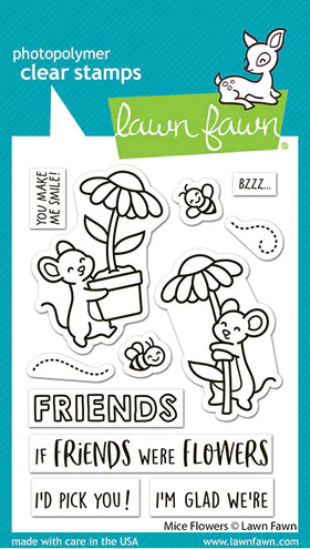 Mice Flowers Stamps by Lawn Fawn