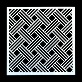 Basket Weave - Summer Punch - Stencil