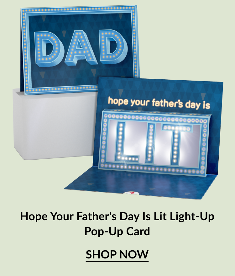 A light-up pop-up card for Dad.
