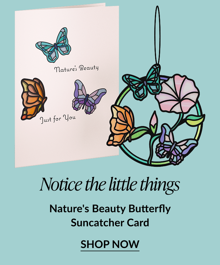 Notice the little things. Nature's Beauty Butterfly Suncatcher Card. Shop now