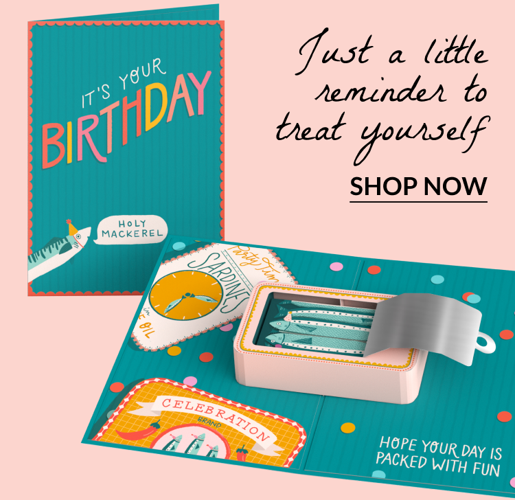 Pop-up sardine tin birthday card with “It’s Your Birthday” message